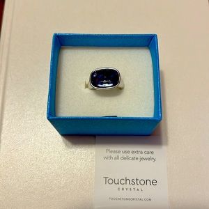 Purple Touchstone Crystal Ring
